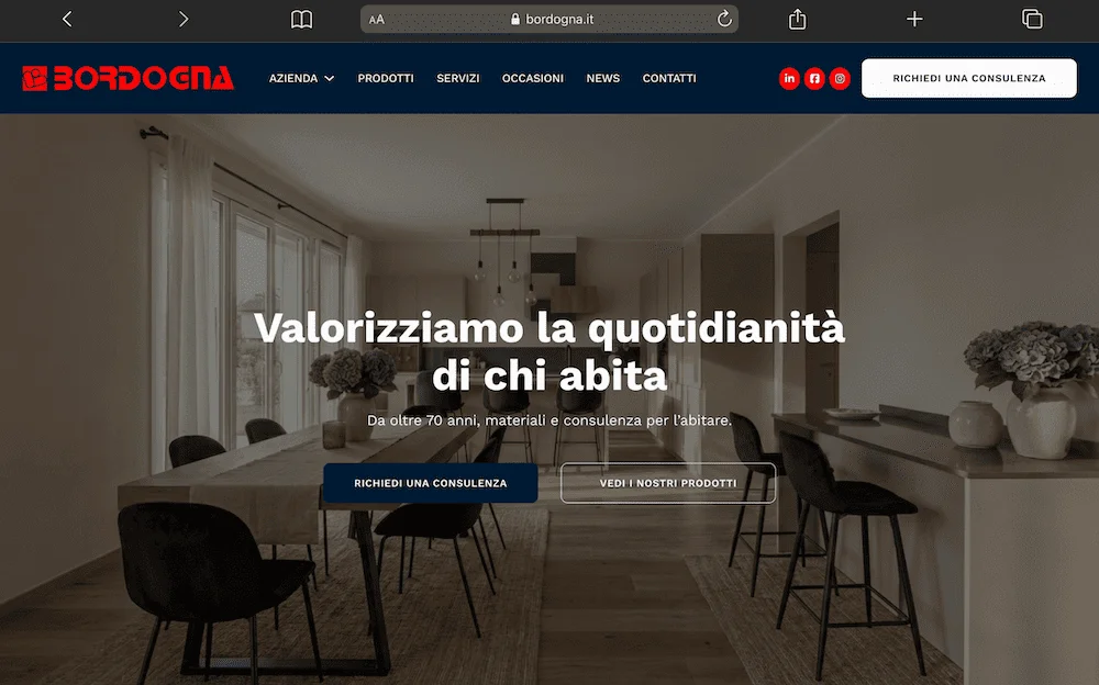 Sito web Bordogna