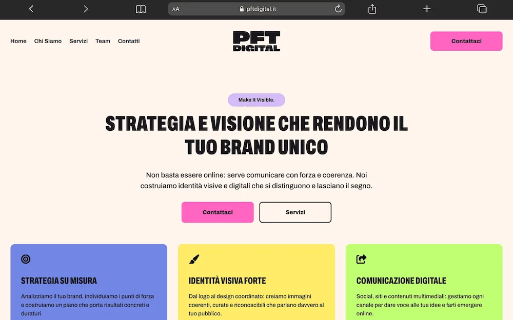 Sito web PFT Digital